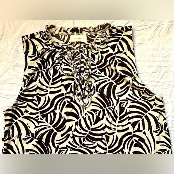 Melloday Brown and Cream Sleeveless Top Size Medium - Picture 2 of 9